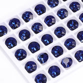 Montana Gemstone Flower Shape High Quality Glass Pointed Back Fancy Rhinestones WholesaleRhinestone